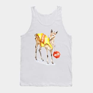 Deer with a stop sign Tank Top